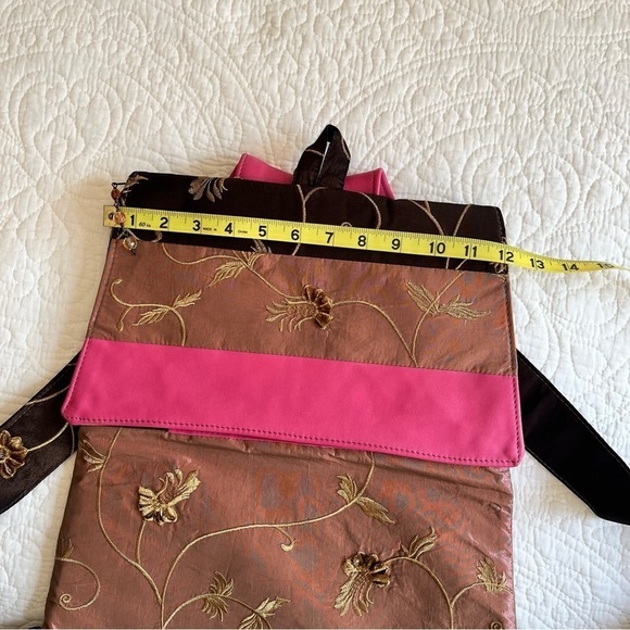 DAS Silky Flap Backpack Embroidered Women's Teen - Picture 4 of 13